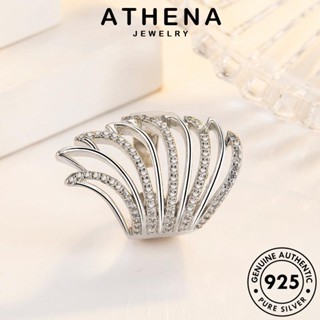 ATHENA JEWELRY แฟชั่น ผู้หญิง ต้นฉบับ เครื่องประดับ Silver ปีกนางฟ้าอารมณ์ แท้ โกลด์ 925 เงิน มอยส์ซาไนท์ ไดมอนด์ เครื่องประดับ แหวน เกาหลี R916