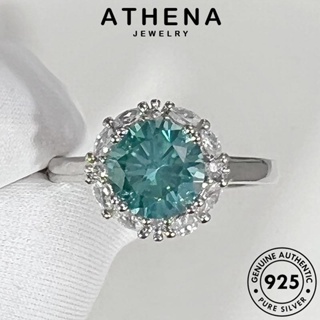 ATHENA JEWELRY ต้นฉบับ 925 แหวน ตาม้าคลาสสิค อความารีน เครื่องประดับ Silver เงิน แท้ แฟชั่น เครื่องประดับ ผู้หญิง เกาหลี R917