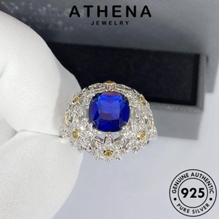 ATHENA JEWELRY ผู้หญิง ไพลิน ดอกไม้หรูหรา แฟชั่น เครื่องประดับ แหวน แท้ ต้นฉบับ เกาหลี Silver 925 เงิน เครื่องประดับ R923