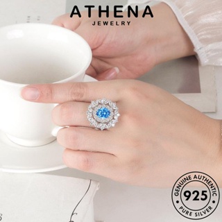 ATHENA JEWELRY เงิน แฟชั่น ต้นฉบับ 925 เครื่องประดับ แท้ เกาหลี ดอกไม้หรูหรา เครื่องประดับ ผู้หญิง Silver ทับทิม แหวน R934