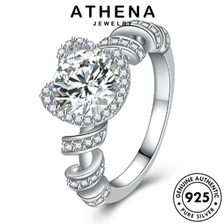 ATHENA JEWELRY เกาหลี ต้นฉบับ บิดส่วนบุคคล เงิน Silver เครื่องประดับ ผู้หญิง เครื่องประดับ 925 แฟชั่น แท้ แหวน มอยส์ซาไนท์ไดมอนด์ R1112