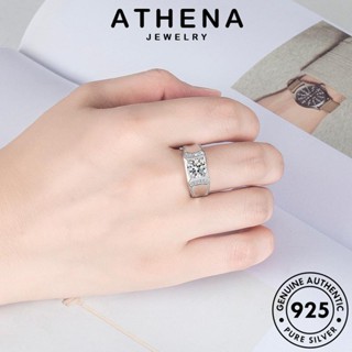 ATHENA JEWELRY เครื่องประดับ เงิน เครื่องประดับ เกาหลี แฟชั่น แท้ แหวน ผู้ชาย Silver 925 คลาสสิก ต้นฉบับ มอยส์ซาไนท์ไดมอนด์ R1116