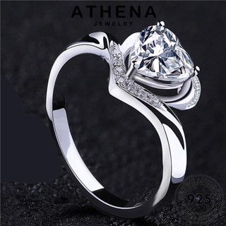 ATHENA JEWELRY ผู้หญิง รักแฟชั่น มอยส์ซาไนท์ไดมอนด์ เครื่องประดับ Silver แท้ แฟชั่น แหวน เครื่องประดับ 925 เกาหลี ต้นฉบับ เงิน R1134