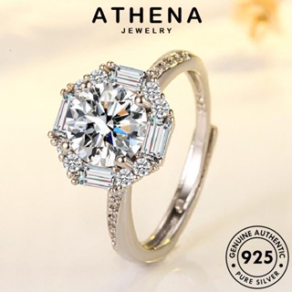 ATHENA JEWELRY เครื่องประดับ Silver ผู้หญิง ต้นฉบับ เกาหลี มอยส์ซาไนท์ไดมอนด์ แท้ เงิน เครื่องประดับ แหวน เกล็ดหิมะอารมณ์ 925 แฟชั่น R1141