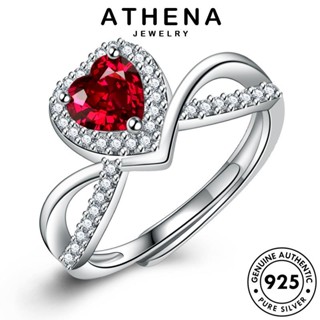 ATHENA JEWELRY ผู้หญิง ต้นฉบับ ทองทับทิม แฟชั่น เครื่องประดับ แหวน 925 รักแฟชั่น เงิน แท้ เกาหลี เครื่องประดับ Silver R1156