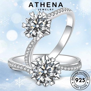 ATHENA JEWELRY Silver ความรักแบบคลาสสิก เครื่องประดับ มอยส์ซาไนท์ไดมอนด์ แท้ เกาหลี แหวน แฟชั่น 925 เงิน ผู้หญิง เครื่องประดับ ต้นฉบับ R1158