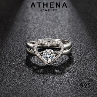 ATHENA JEWELRY แหวน แท้ เงิน เครื่องประดับ เครื่องประดับ มอยส์ซาไนท์ เกาหลี รักบุคลิกภาพ โกลด์ 925 ไดมอนด์ คู่รัก แฟชั่น Silver ต้นฉบับ R1062