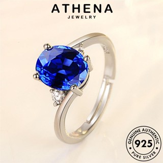 ATHENA JEWELRY แหวน Silver ไพลิน วงรีแฟชั่น แท้ 925 เครื่องประดับ เครื่องประดับ เงิน แฟชั่น ผู้หญิง เกาหลี ต้นฉบับ R1230