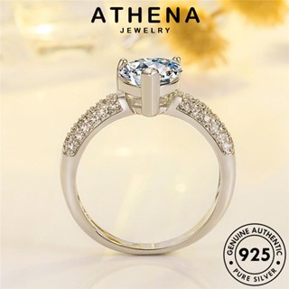 ATHENA JEWELRY 925 แหวน เกาหลี มอยส์ซาไนท์ไดมอนด์ ต้นฉบับ เครื่องประดับ เงิน แฟชั่น คลาสสิก แท้ Silver ผู้หญิง เครื่องประดับ R1273