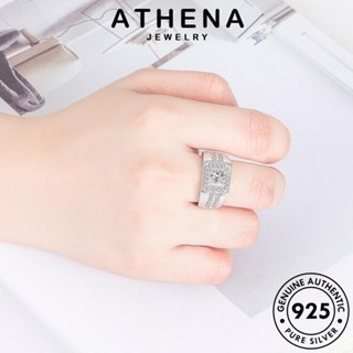 ATHENA JEWELRY ต้นฉบับ ผู้ชาย เครื่องประดับ Silver 925 เครื่องประดับ แท้ เงิน เกาหลี มอยส์ซาไนท์ไดมอนด์ ครอบงำ แหวน แฟชั่น R1278