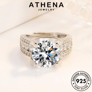 ATHENA JEWELRY เงิน มอยส์ซาไนท์ไดมอนด์ หรูหรา ต้นฉบับ แฟชั่น เกาหลี แท้ เครื่องประดับ Silver แหวน ผู้หญิง 925 เครื่องประดับ R1304