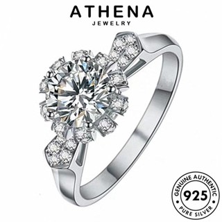 ATHENA JEWELRY ดอกไม้ประจำตัว ผู้หญิง 925 แท้ เครื่องประดับ Silver โกลด์ ต้นฉบับ ไดมอนด์ แหวน เกาหลี แฟชั่น เครื่องประดับ เงิน มอยส์ซาไนท์ R1165