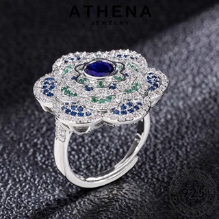 ATHENA JEWELRY เครื่องประดับ 925 แท้ เกาหลี ผู้หญิง ไพลิน แฟชั่น เครื่องประดับ ต้นฉบับ สร้อยคอ Silver เงิน เกสรตัวเมียที่หรูหรา จี้ S35