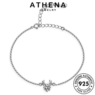 ATHENA JEWELRY Silver เงิน เครื่องประดับ กำไลข้อมือ มอยส์ซาไนท์ไดมอนด์ เครื่องประดับ 925 ผู้หญิง กำไล ต้นฉบับ เกาหลี ผู้หญิง ความเรียบง่ายกับคุณ แท้ แฟชั่น B6