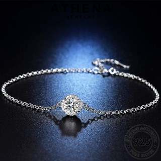 ATHENA JEWELRY 925 เงิน เครื่องประดับ กำไลข้อมือ เพชรกลมแฟชั่น แท้ มอยส์ซาไนท์ไดมอนด์ กำไล Silver ผู้หญิง เกาหลี เครื่องประดับ ต้นฉบับ ผู้หญิง แฟชั่น B9