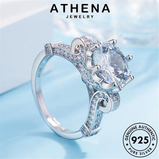 ATHENA JEWELRY 925 แหวน แท้ เงิน Silver เครื่องประดับ ต้นฉบับ ผู้หญิง ดอกไม้หรูหรา เกาหลี เครื่องประดับ แฟชั่น มอยส์ซาไนท์ไดมอนด์ R1467