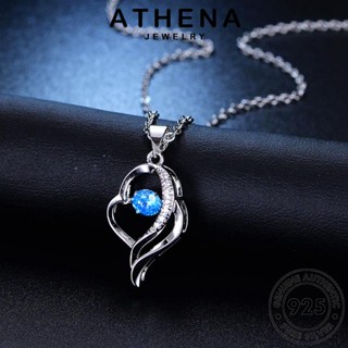 ATHENA JEWELRY ผู้หญิง แท้ สร้อยคอ เครื่องประดับ เงิน 925 ต้นฉบับ เกาหลี แฟชั่นสมาร์ท เครื่องประดับ ไพลิน Silver จี้ แฟชั่น N9