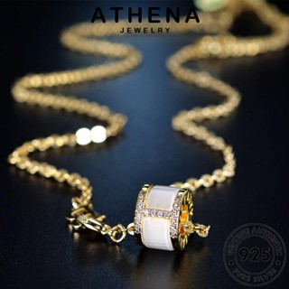 ATHENA JEWELRY สร้อยคอ จี้ ต้นฉบับ 925 เงิน เครื่องประดับ เครื่องประดับ แฟชั่น แท้ ผู้หญิง เกาหลี เอวเล็กที่สร้างสรรค์ Silver ทอง N18