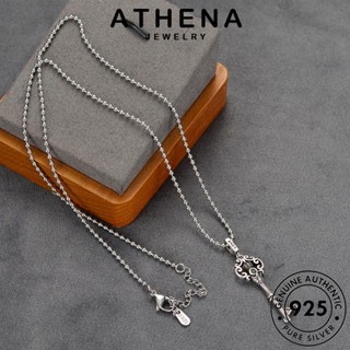 ATHENA JEWELRY แท้ 925 สร้อยคอ แฟชั่น เงิน ผู้หญิง จี้ Silver เครื่องประดับ ต้นฉบับ กุญแจวินเทจ เกาหลี เครื่องประดับ N34