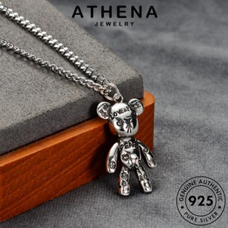 ATHENA JEWELRY จี้ สร้อยคอ เกาหลี แฟชั่น หมีย้อนยุค Silver แท้ เครื่องประดับ ต้นฉบับ ผู้หญิง เงิน เครื่องประดับ 925 N41