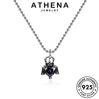 ATHENA JEWELRY แฟชั่น มงกุฎวินเทจ เงิน สร้อยคอ จี้ เครื่องประดับ ผู้หญิง แท้ Silver เกาหลี ต้นฉบับ เครื่องประดับ 925 N46