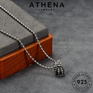 ATHENA JEWELRY เกาหลี สร้อยคอ เครื่องประดับ มงกุฎวินเทจ เครื่องประดับ ผู้หญิง แฟชั่น เงิน ต้นฉบับ จี้ แท้ Silver 925 N48