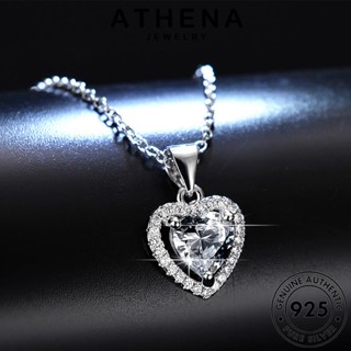 ATHENA JEWELRY แฟชั่น ความรักที่สวยหรู เงิน จี้ ต้นฉบับ เกาหลี มอยส์ซาไนท์ไดมอนด์ ผู้หญิง แท้ สร้อยคอ เครื่องประดับ Silver เครื่องประดับ 925 N52