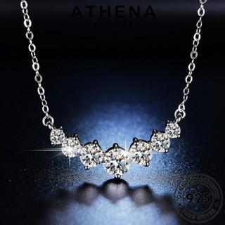 ATHENA JEWELRY แท้ มอยส์ซาไนท์ไดมอนด์ เงิน เกาหลี สร้อยคอ Silver แฟชั่น ผู้หญิง เครื่องประดับ จี้ เครื่องประดับ ต้นฉบับ 925 แฟชั่น N55