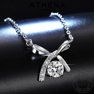 ATHENA JEWELRY เงิน เครื่องประดับ แฟชั่น จี้ ผู้หญิง 925 ต้นฉบับ หูกระต่าย เกาหลี Silver มอยส์ซาไนท์ไดมอนด์ เครื่องประดับ แท้ สร้อยคอ N57