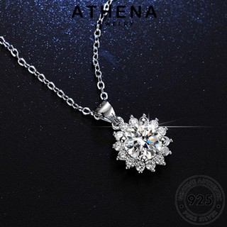 ATHENA JEWELRY Silver สร้อยคอ แฟชั่น ดอกทานตะวันแฟชั่น ผู้หญิง มอยส์ซาไนท์ไดมอนด์ เกาหลี ต้นฉบับ แท้ เงิน เครื่องประดับ จี้ 925 เครื่องประดับ N59