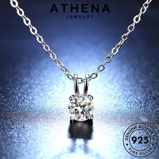 ATHENA JEWELRY จี้ ผู้หญิง Silver แท้ มอยส์ซาไนท์ไดมอนด์ เงิน สร้อยคอ เครื่องประดับ เรียบง่าย 925 ต้นฉบับ แฟชั่น เกาหลี เครื่องประดับ N65