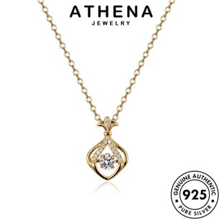 ATHENA JEWELRY จี้ ไดมอนด์ ผู้หญิง แฟชั่น Silver เงิน เครื่องประดับ เกาหลี แท้ เครื่องประดับ มอยส์ซาไนท์ 925 สร้อยคอ ต้นฉบับ ขวดสวย โกลด์ N31