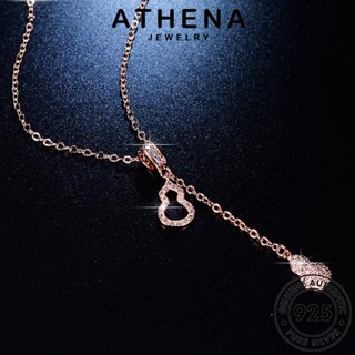 ATHENA JEWELRY ต้นฉบับ โกลด์ เครื่องประดับ แท้ ผู้หญิง แฟชั่น มอยส์ซาไนท์ สร้อยคอ เกาหลี จี้ เงิน เครื่องประดับ Silver พู่มะระ 925 ไดมอนด์ N80