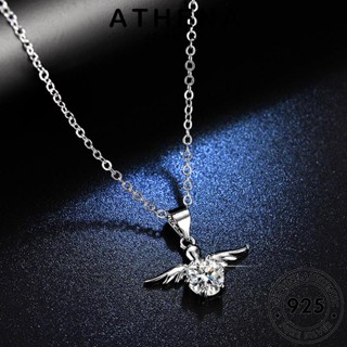 ATHENA JEWELRY สร้อยคอ แฟชั่น แฟชั่น Silver เกาหลี ผู้หญิง เงิน จี้ มอยส์ซาไนท์ไดมอนด์ เครื่องประดับ แท้ ต้นฉบับ 925 เครื่องประดับ N106