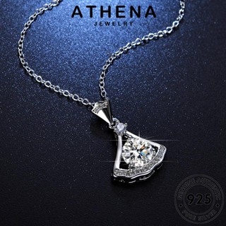 ATHENA JEWELRY เครื่องประดับ แฟชั่น เครื่องประดับ 925 ต้นฉบับ สร้อยคอ จี้ มอยส์ซาไนท์ไดมอนด์ แท้ ผู้หญิง เกาหลี เงิน แฟนแฟชั่น Silver N71