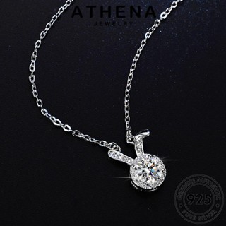 ATHENA JEWELRY แฟชั่น จี้ สร้อยคอ เครื่องประดับ ผู้หญิง 925 เครื่องประดับ แท้ เกาหลี Silver เงิน ต้นฉบับ กระต่ายที่สวยงาม มอยส์ซาไนท์ไดมอนด์ N77