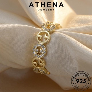 ATHENA JEWELRY ผู้หญิง มอยส์ซาไนท์ แหวน อารมณ์ ต้นฉบับ แท้ 925 เกาหลี เครื่องประดับ โกลด์ ไดมอนด์ เงิน Silver แฟชั่น เครื่องประดับ R29