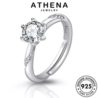 ATHENA JEWELRY เครื่องประดับ ผู้หญิง เกาหลี แหวน 925 Silver แท้ เงิน แฟชั่น เครื่องประดับ ต้นฉบับ หัวใจและลูกศรคลาสสิก มอยส์ซาไนท์ไดมอนด์ R104