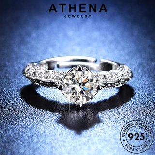 ATHENA JEWELRY Silver ตาบุคลิกภาพ แหวน เงิน เครื่องประดับ เครื่องประดับ ผู้หญิง เกาหลี มอยส์ซาไนท์ไดมอนด์ ต้นฉบับ แฟชั่น แท้ 925 R110