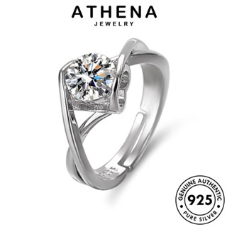 ATHENA JEWELRY เกาหลี เงิน แท้ Silver 925 ผู้หญิง เครื่องประดับ แหวน จูบเทวดาคลาสสิก มอยส์ซาไนท์ไดมอนด์ เครื่องประดับ แฟชั่น ต้นฉบับ R111