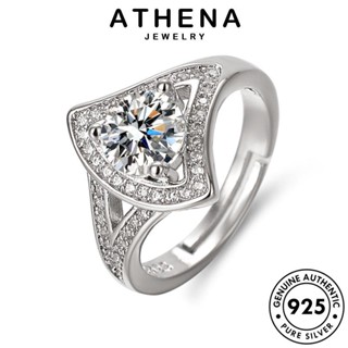 ATHENA JEWELRY เงิน เครื่องประดับ แหวน เครื่องประดับ มอยส์ซาไนท์ไดมอนด์ ภาคที่สวยหรู เกาหลี 925 แฟชั่น Silver ผู้หญิง ต้นฉบับ แท้ R115