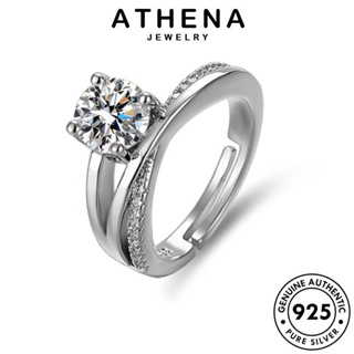 ATHENA JEWELRY เครื่องประดับ เงิน แฟชั่น เครื่องประดับ Silver 925 แท้ มอยส์ซาไนท์ไดมอนด์ ผู้หญิง แหวน ต้นฉบับ ข้ามแฟชั่น เกาหลี R126