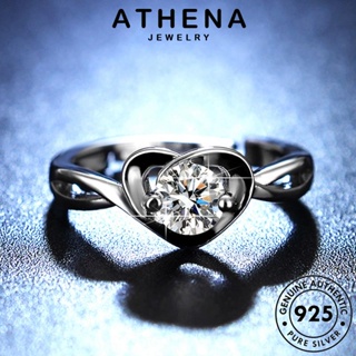 ATHENA JEWELRY แหวน 925 เครื่องประดับ แฟชั่น เงิน เครื่องประดับ บุคลิกภาพ ต้นฉบับ แท้ ผู้หญิง Silver เกาหลี มอยส์ซาไนท์ไดมอนด์ R138