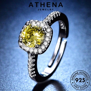 ATHENA JEWELRY เครื่องประดับ เกาหลี แหวน 925 เครื่องประดับ Silver แท้ ผู้หญิง ตารางบุคลิกภาพ ต้นฉบับ เงิน แฟชั่น ซิทริน R140