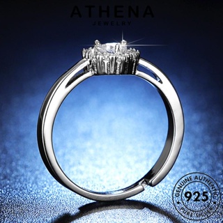 ATHENA JEWELRY ผู้หญิง แหวน เงิน เครื่องประดับ เครื่องประดับ ต้นฉบับ รักบุคลิกภาพ 925 แท้ เกาหลี มอยส์ซาไนท์ไดมอนด์ Silver แฟชั่น R141