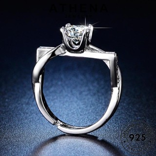 ATHENA JEWELRY มอยส์ซาไนท์ไดมอนด์ เครื่องประดับ ต้นฉบับ แหวน ครอสโอเวอร์บุคลิกภาพ แฟชั่น Silver ผู้หญิง เครื่องประดับ เงิน 925 แท้ เกาหลี R143