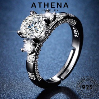 ATHENA JEWELRY จุดประกายแฟชั่น มอยส์ซาไนท์ไดมอนด์ เกาหลี เครื่องประดับ เครื่องประดับ แท้ 925 ผู้หญิง ต้นฉบับ เงิน แฟชั่น แหวน Silver R144