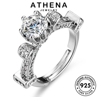 ATHENA JEWELRY Silver เครื่องประดับ ผู้หญิง แฟชั่น เครื่องประดับ แหวน แท้ เกาหลี 925 ต้นฉบับ เงิน ดอกไม้แฟชั่น มอยส์ซาไนท์ไดมอนด์ R151