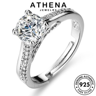 ATHENA JEWELRY เครื่องประดับ ต้นฉบับ นางเงือกแฟชั่น 925 แท้ แหวน เงิน เกาหลี เครื่องประดับ ผู้หญิง แฟชั่น Silver มอยส์ซาไนท์ไดมอนด์ R152