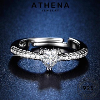 ATHENA JEWELRY Silver รูปร่างน่ารัก เกาหลี แฟชั่น มอยส์ซาไนท์ไดมอนด์ แหวน เงิน แท้ ผู้หญิง เครื่องประดับ เครื่องประดับ 925 ต้นฉบับ R156